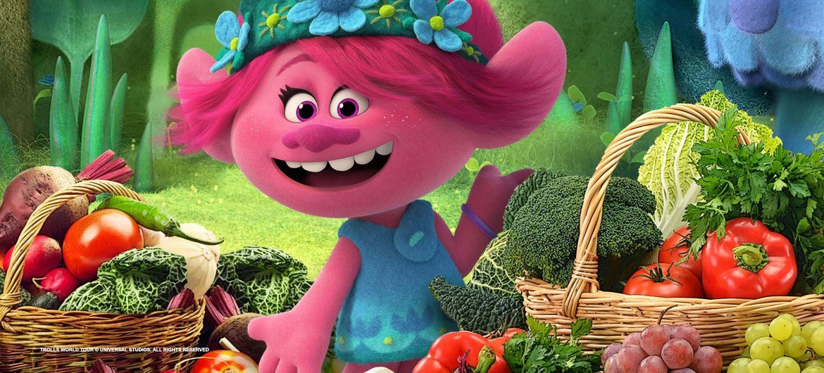 DreamWorks Trolls join UN campaign for healthier eating